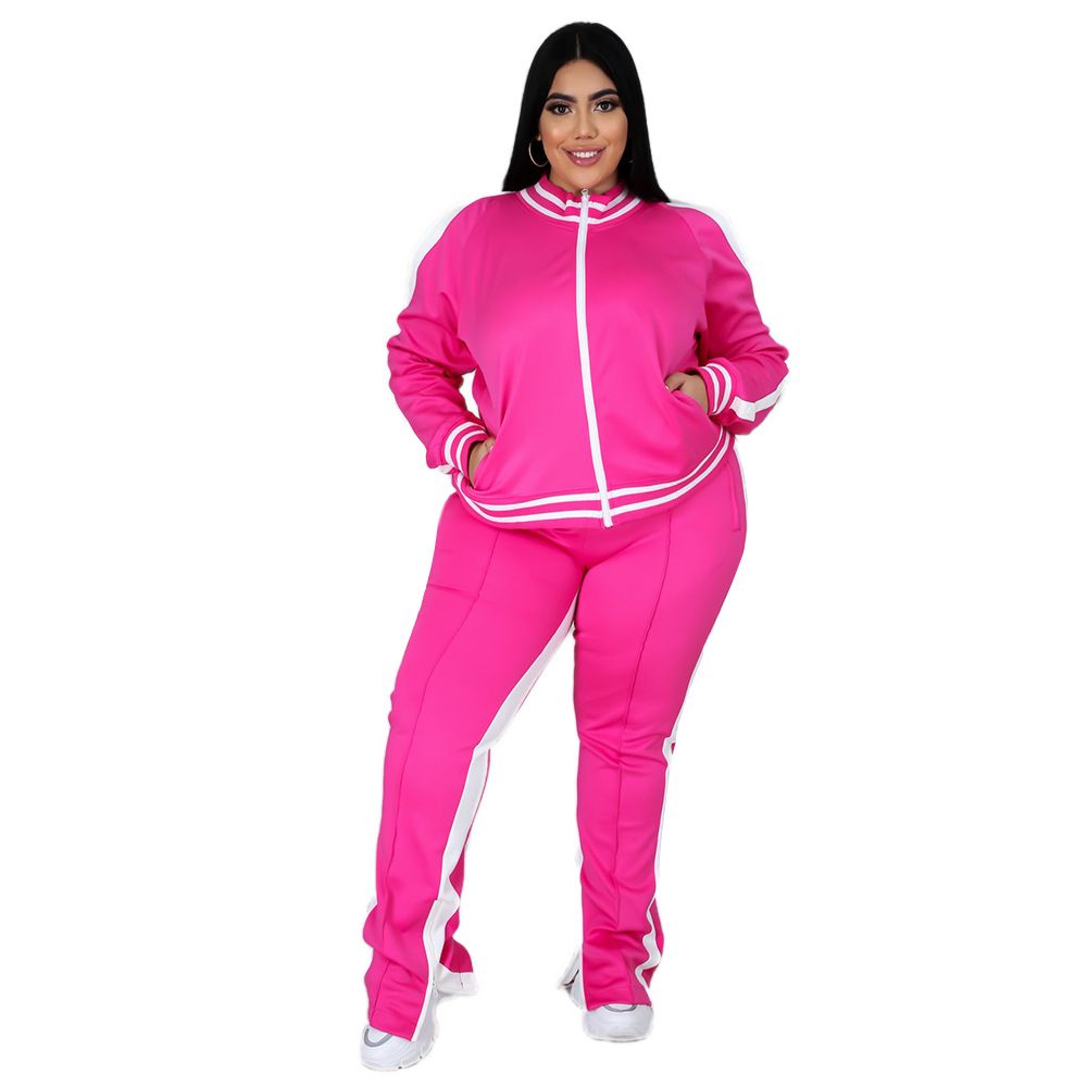 Women Plus Size Clothing 2 Piece Set Long Sleeve Sweatshirt