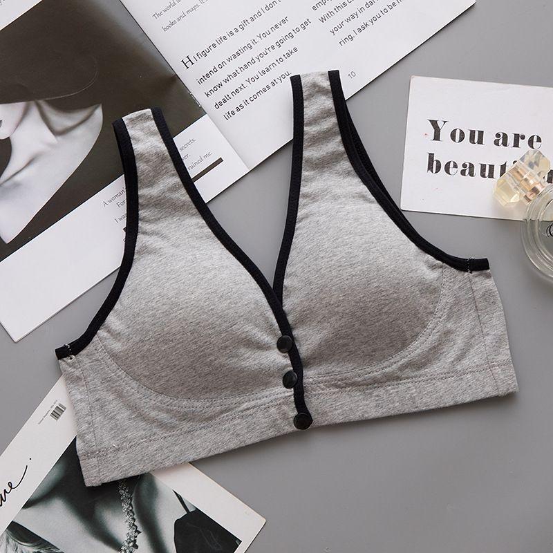 Cotton Wire Free Maternity Bra Tops Breastfeeding Bra Front