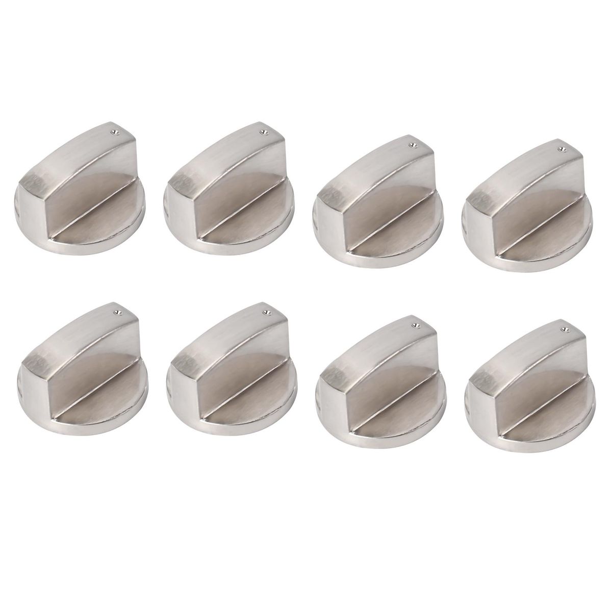 Brushed Metal Gas Stove Knobs Cooker Control Switch Range Oven Knobs Cooktop Burner Knob Gas Hob Switch Kitchen Replacement Accessories (8pcs 6mm Shaft Core)