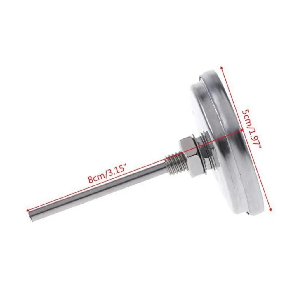 Steel Barbecue Thermometer BBQ Instant Read Smoker Grill Oven Thermometer for Kitchen Home Baking Household Cooking Temp Gauge