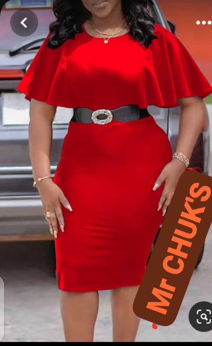 Elegant And Fashionable Ladies Cooperate Gown(No Belt)
