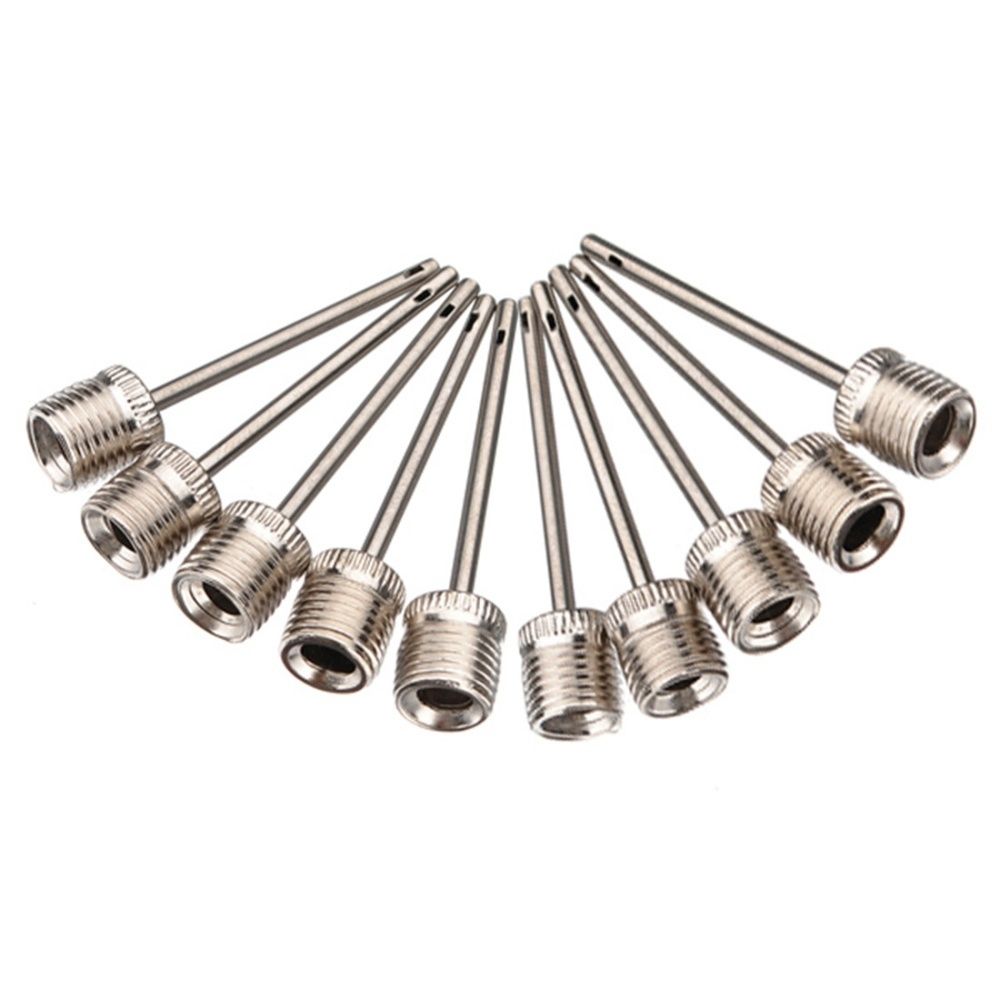 New Ball Inflating Pump Needle Football/Rugby/Volleyball/Netball Valves (10Pcs)