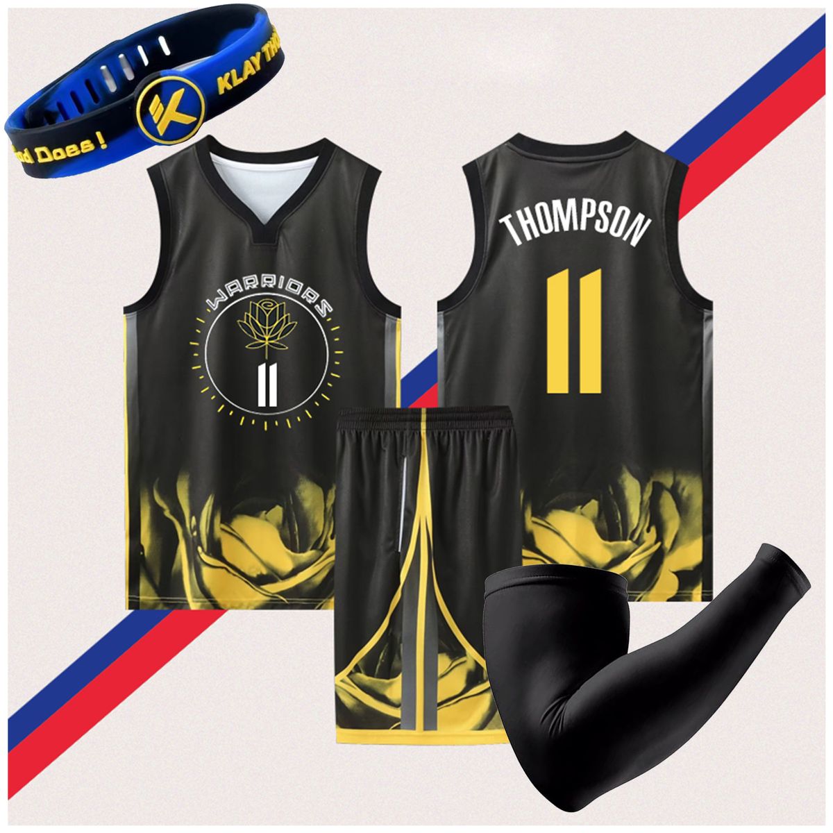 Klay Thompson Jersey,Golden State Warriors Basketball Jersey Set