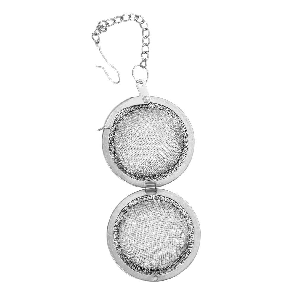 Stainless Steel Kettles Infuser Strainer Tea Locking Spice Egg Shaped Ball-silver