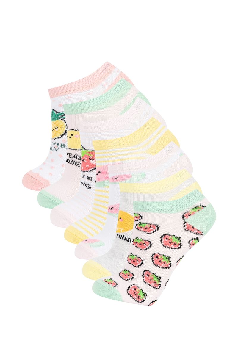 7 Piece Girl Casual Low Cut Socks - Karma
