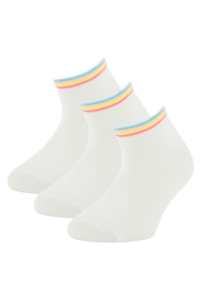 3-Piece Girl Low Cut Low Cut Socks - Multicolour