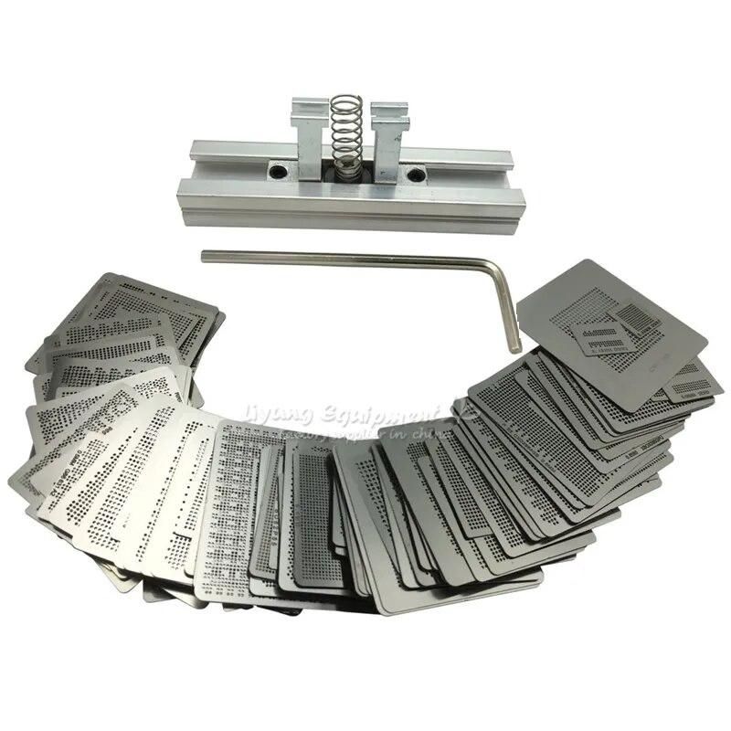 219pcs/lot BGA Reballing Stencil Kit Direct Heat  Stencils Jigs Holder for  Rework