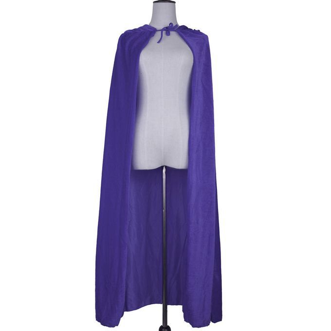 Adult Velvet Hooded Cape Gothic Devil Cloak Medieval Witch Purple