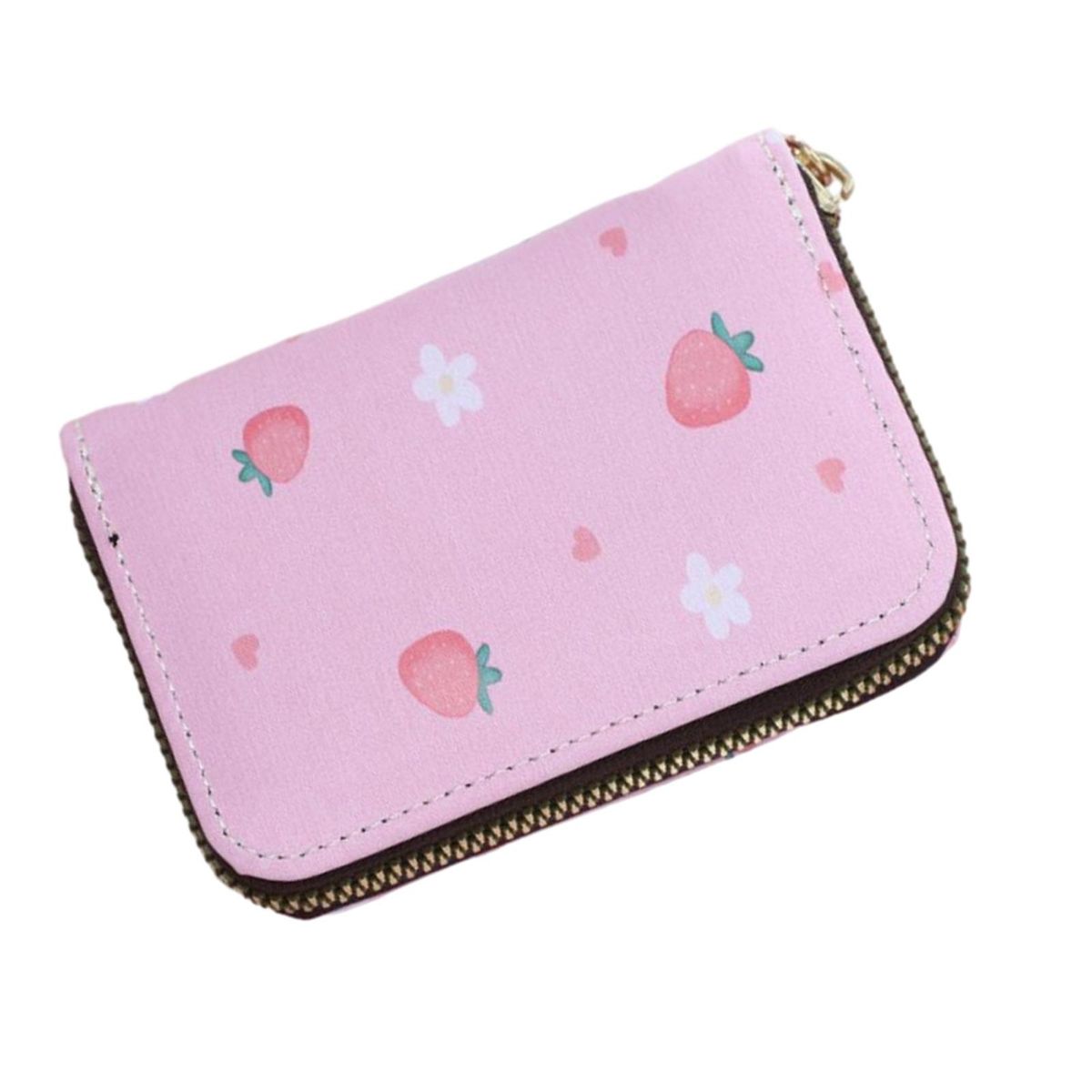 Cartoon Dairy Cow Wallet Ladies Wallet with Cow Pattern Dark Pink