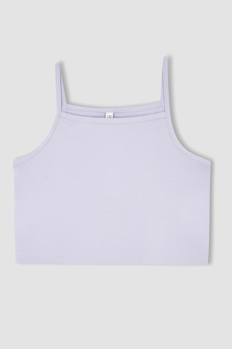 Girl Cropped Fit Short Sleeve Knitted Athlete - Purple