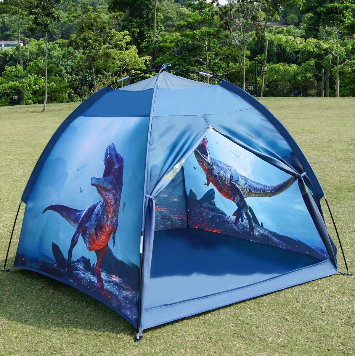 Dinosaur Kids Play Tent, Boys Tent for Kids Indoor and Outdoor Fun Playhouse Tents with Realistic Dinosaur Theme for Children Age 3 4 5 6 7