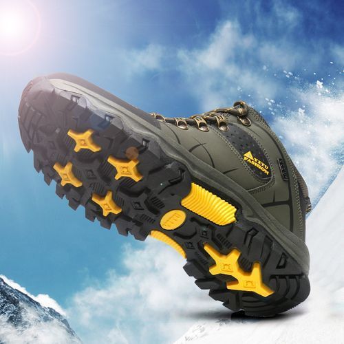 Mens Outdoors Wear-resisting Shoes Males Non-slip Climbing Shoes Green