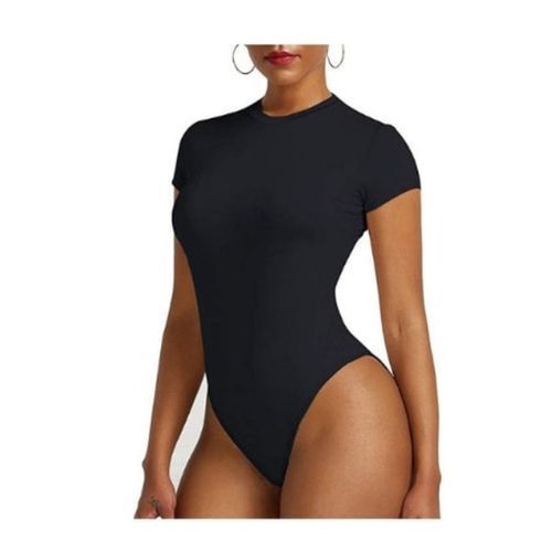 Short Sleeve Bodysuit - Black
