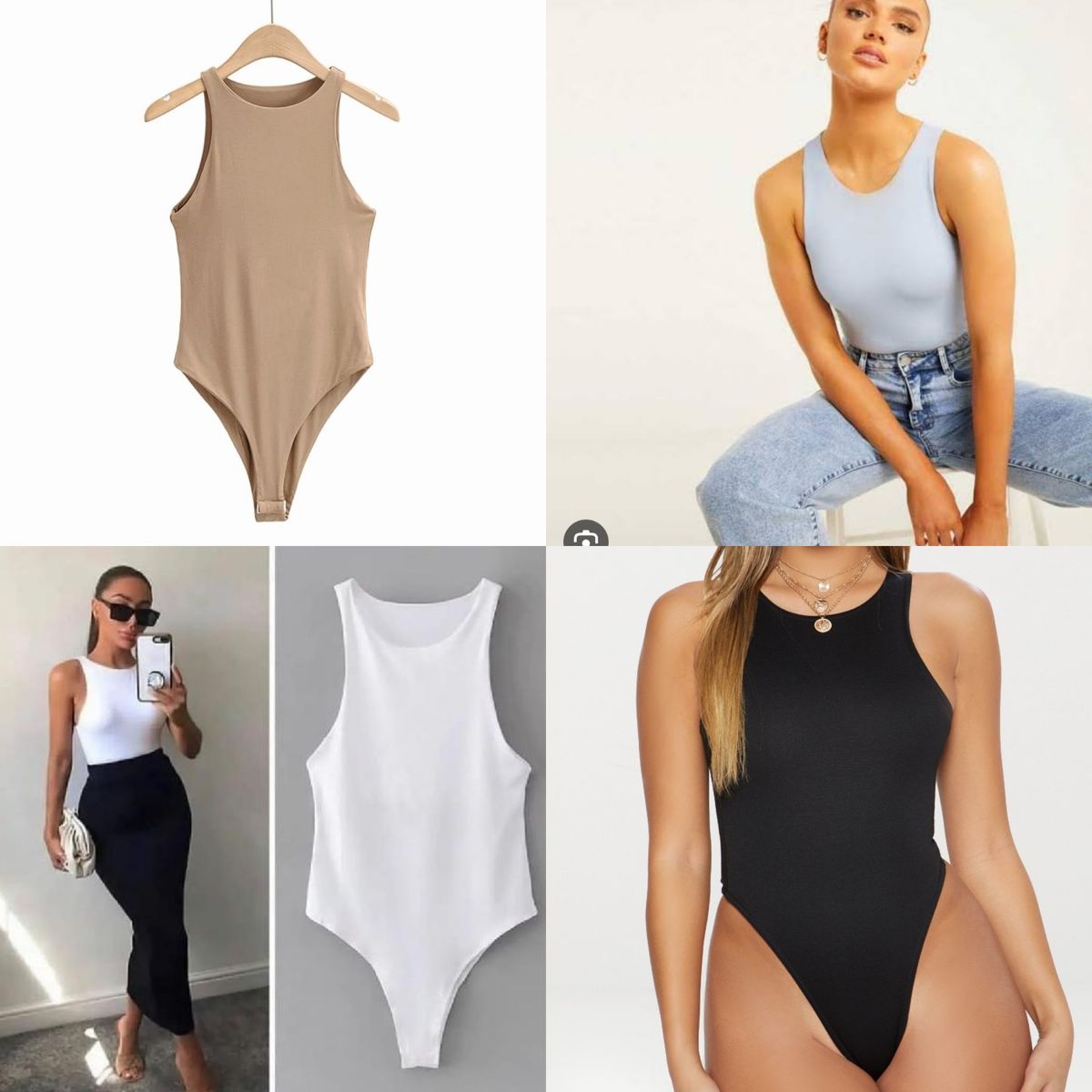 Ladies Sexy Sleeveless Bodysuits - 4pcs