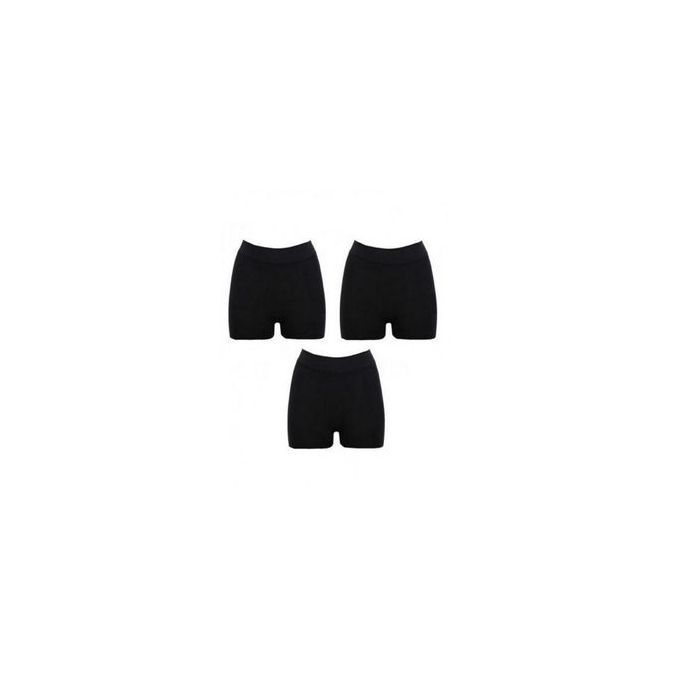 3 Pcs Black Short Tight For Ladies