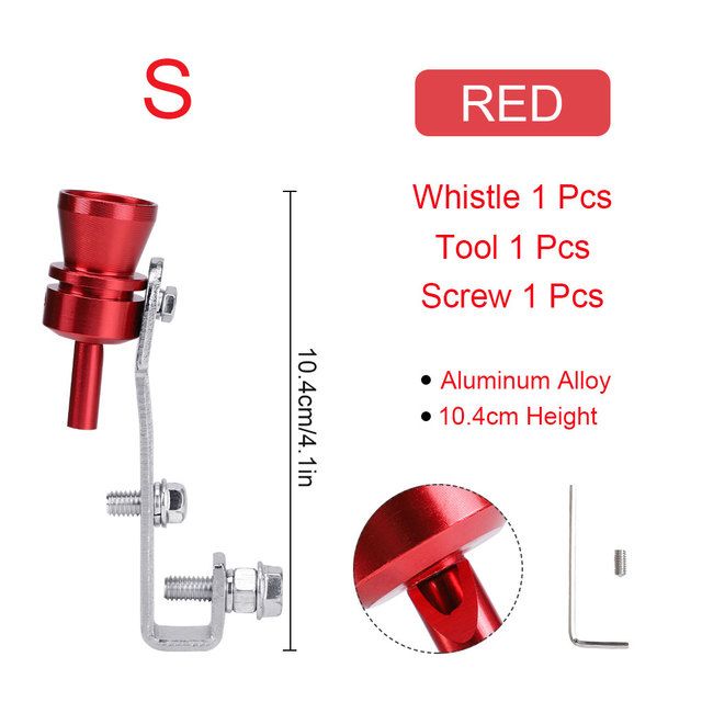 S-xl Size Motorbike Car Exhaust Fake Turbo Whistle