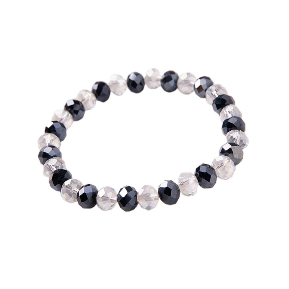European And Ameri An 8mm Natural  Rystal  Olor Mat Hing Bra Elet Person Ty-bla K