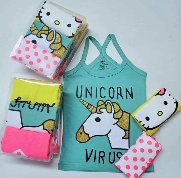 Character Girl Megi  Top Multicolor  (3 In 1 Pack)