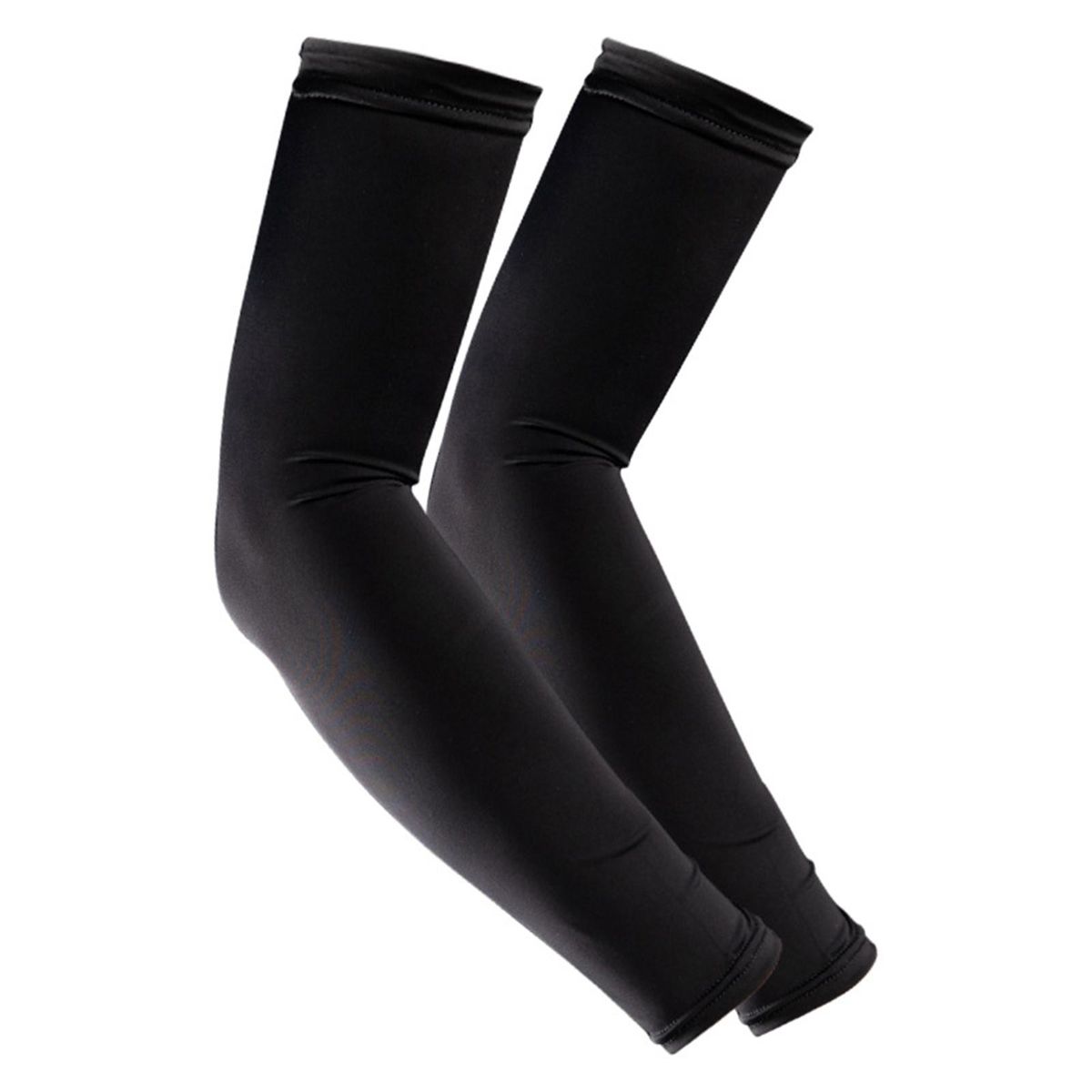 1 Pair Sun Protection Sleeves Adult Outdoor Sport Ice Silk Cycling Black