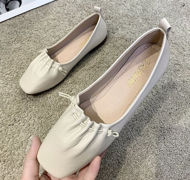 Authentic Leather Flat Shoes For Women