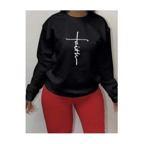 Faith Unisex Black Sweatshirt