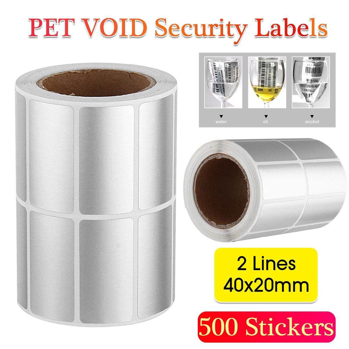 500 Custom Printed Void Security Labels Removed Tamper Evident Stickers Warranty