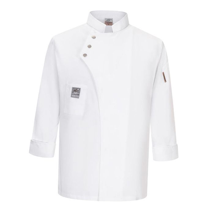 Unisex Chef Jackets Coat Long Sleeves Shirt Kitchen Uniform White XXL