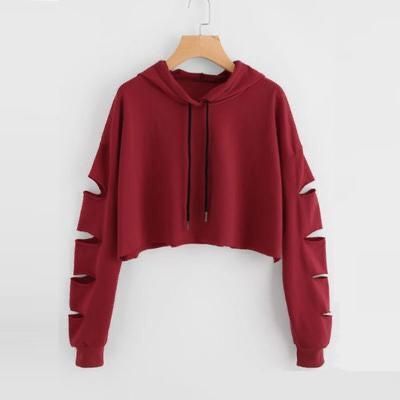 Ripped Wine Hoodie