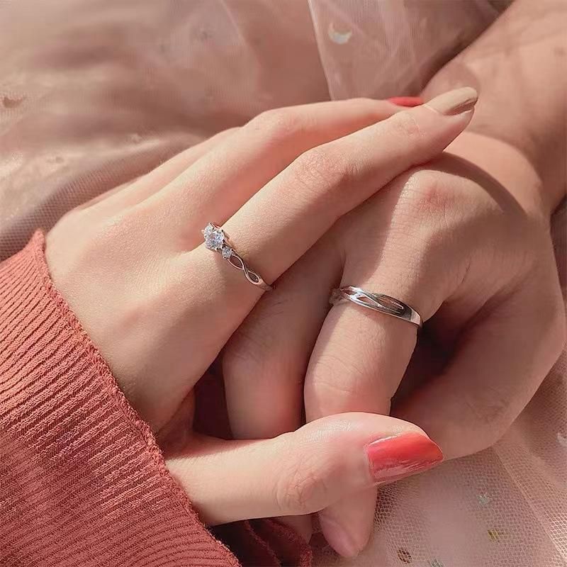 Couple Rings Jewellry 925 Silver 2 PCS