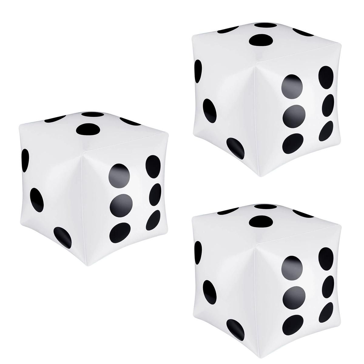 3 Pack Jumbo Inflatable Dice 12 Inch Giant Inflatable Jumbo