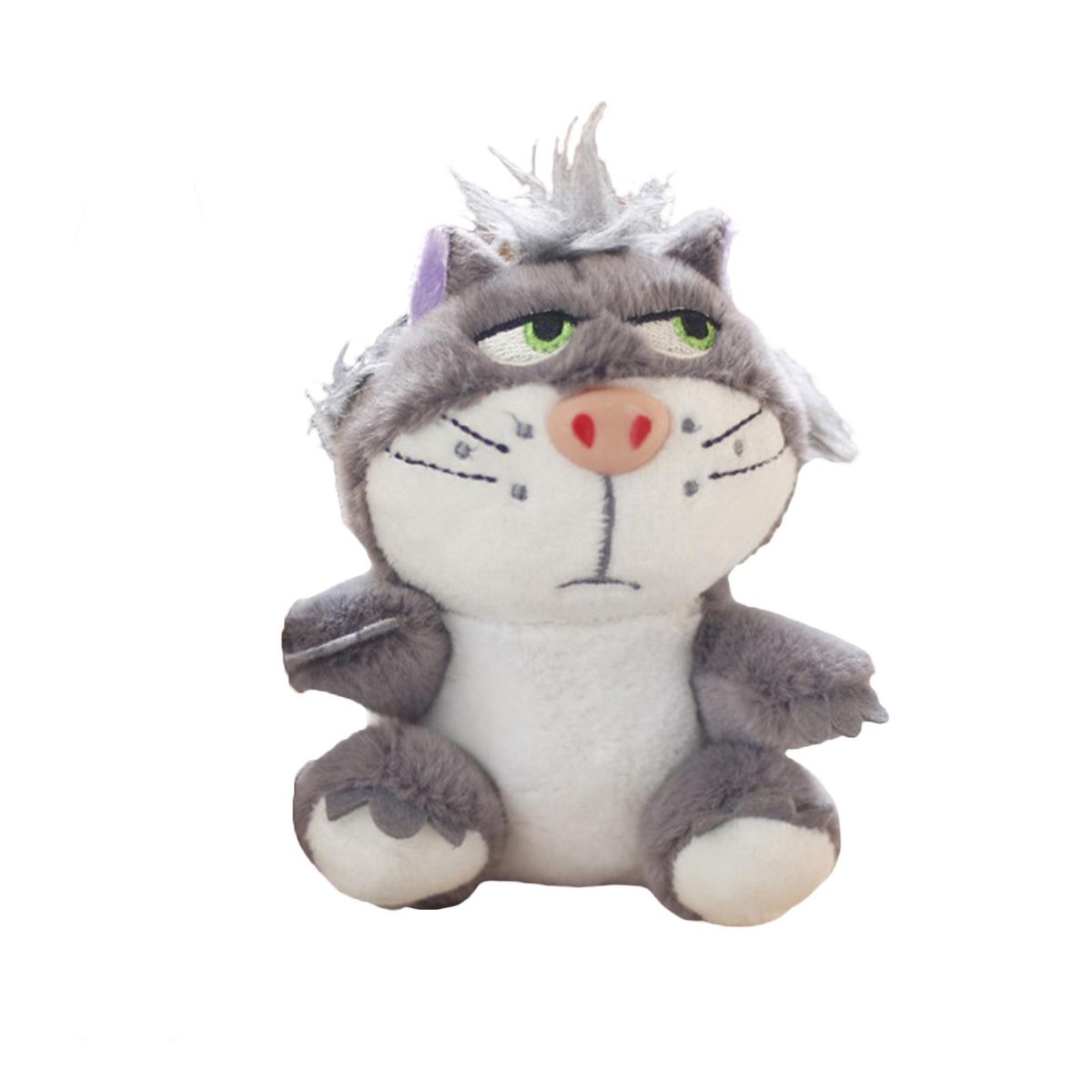 Car Key Chain Cute Plush Lucifer Cat Pendant Grey
