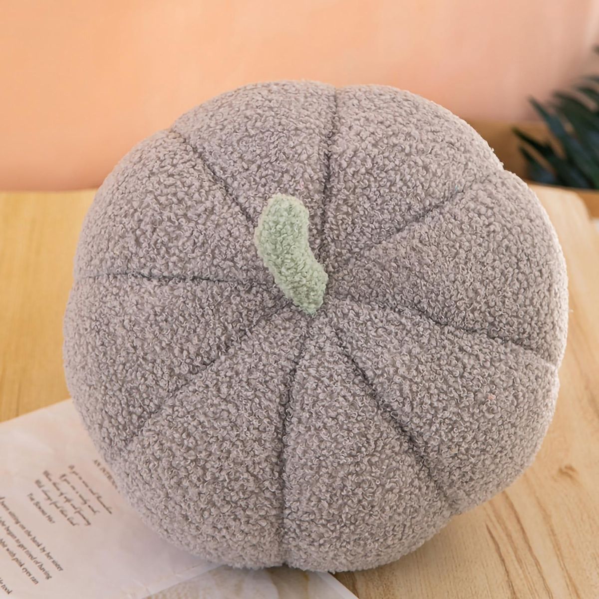 18cm Pumpkin Plush Pillow Pumpkin Plush Pillow Party Scene Decorations Grey