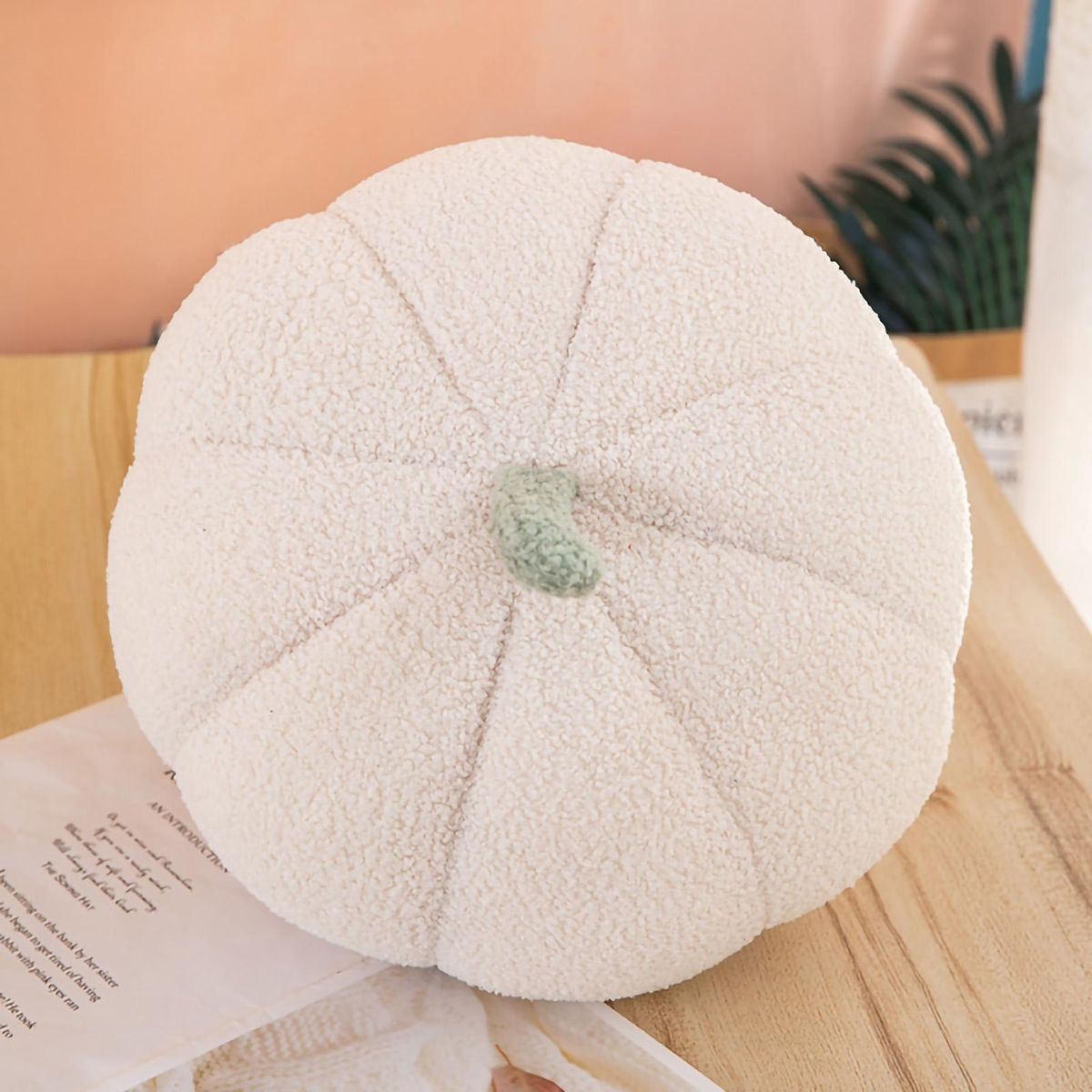 18cm Pumpkin Plush Pillow Pumpkin Plush Pillow Party Scene Decorations White
