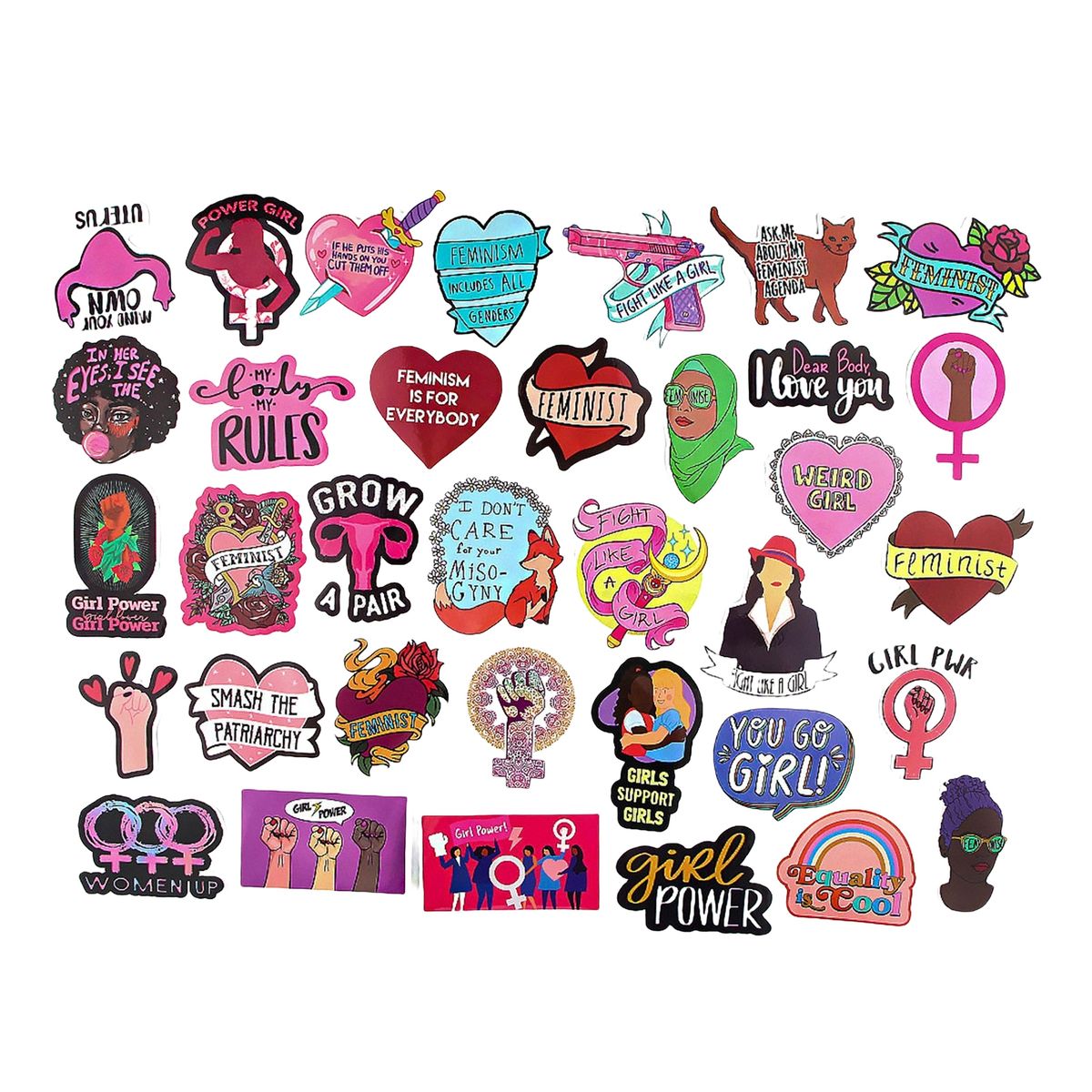 35Pcs Guitar Sticker High Viscosity Luggage Decals Mix Color