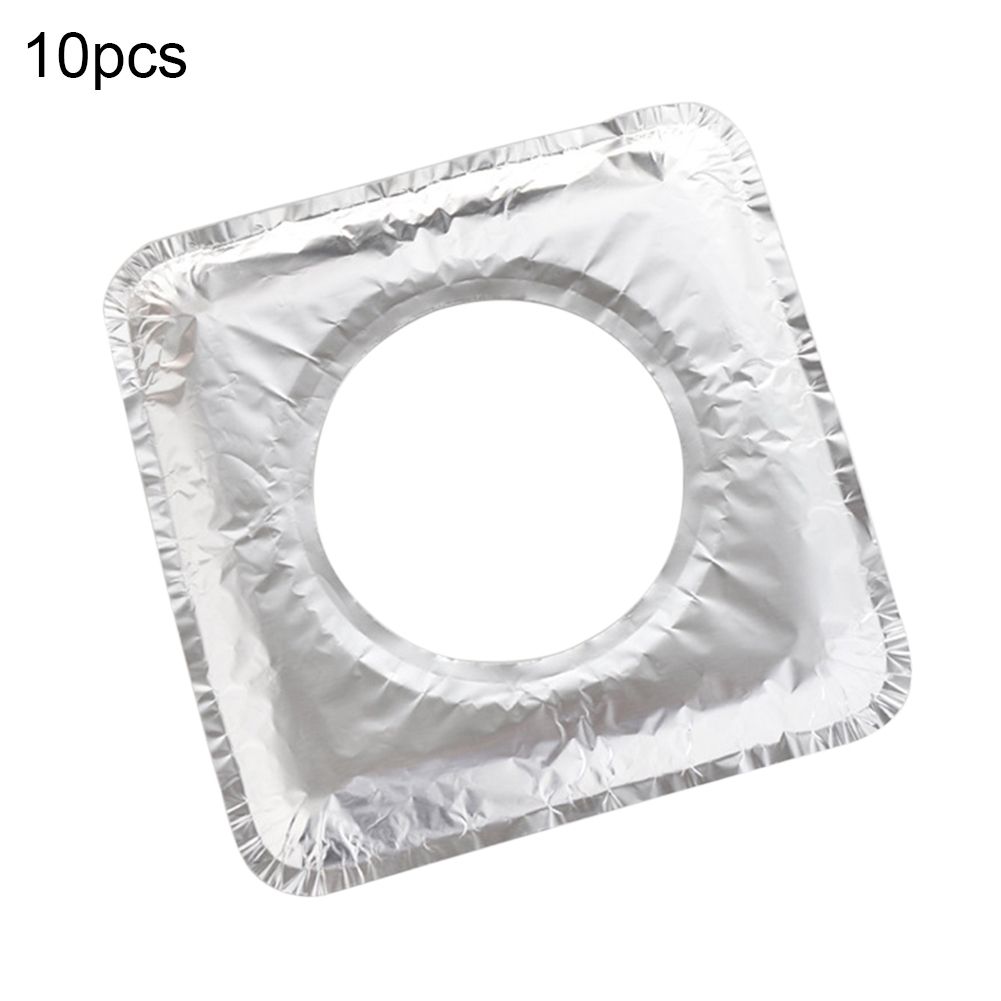 10Pcs Gas Cooker Hob Mat Aluminum Foil High Temperature
