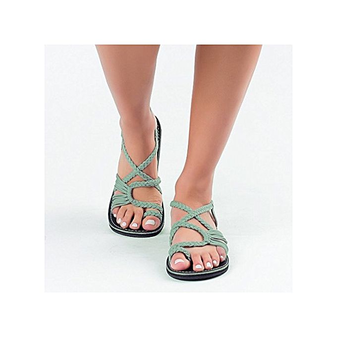 Reusable Gladiator Flats To Go Women's Sandals Ankle Wrap