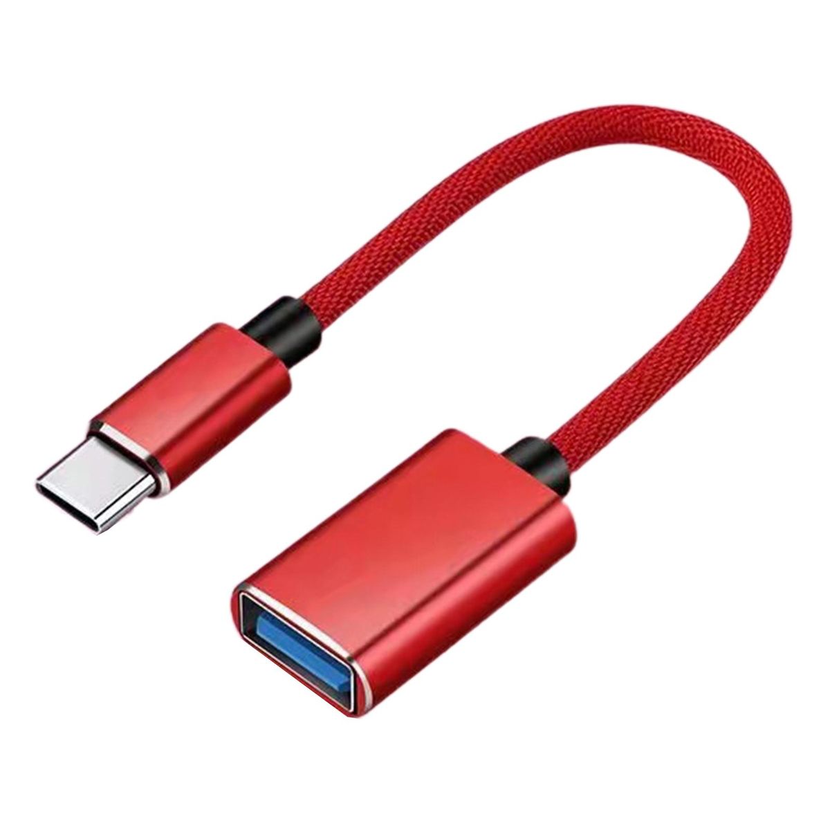 OTG Data Cord Type-C Male to USB 2.0 Female OTG Data Cord Red