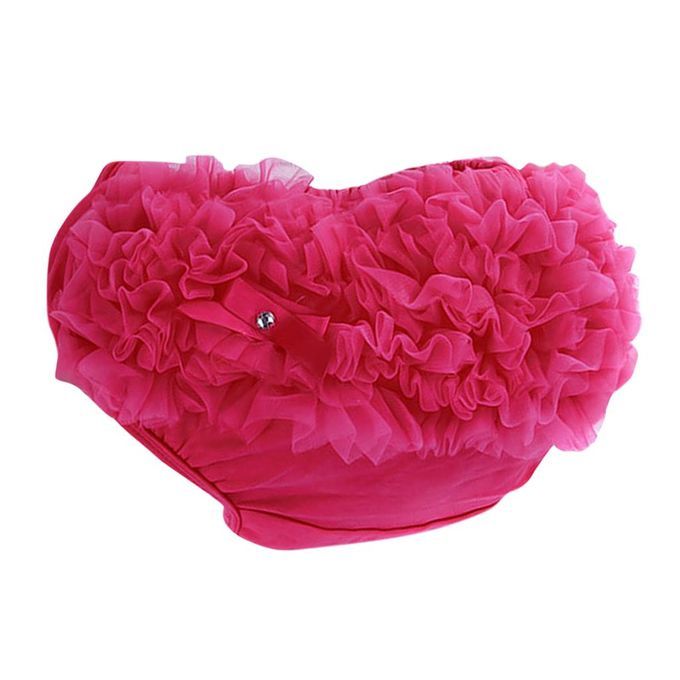Baby Girl Kids Clothes Ruffle Lace Pants M For 0-6Months Rose Red