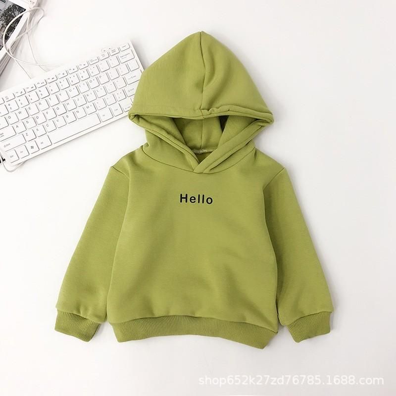 Boys Hooded Sweatshirt Printed Winter Sweatshirt Green