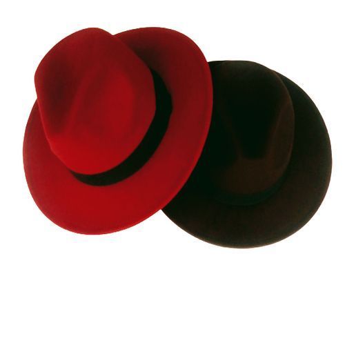 Quality Fedora Hat ( Red And Coffee Colour)