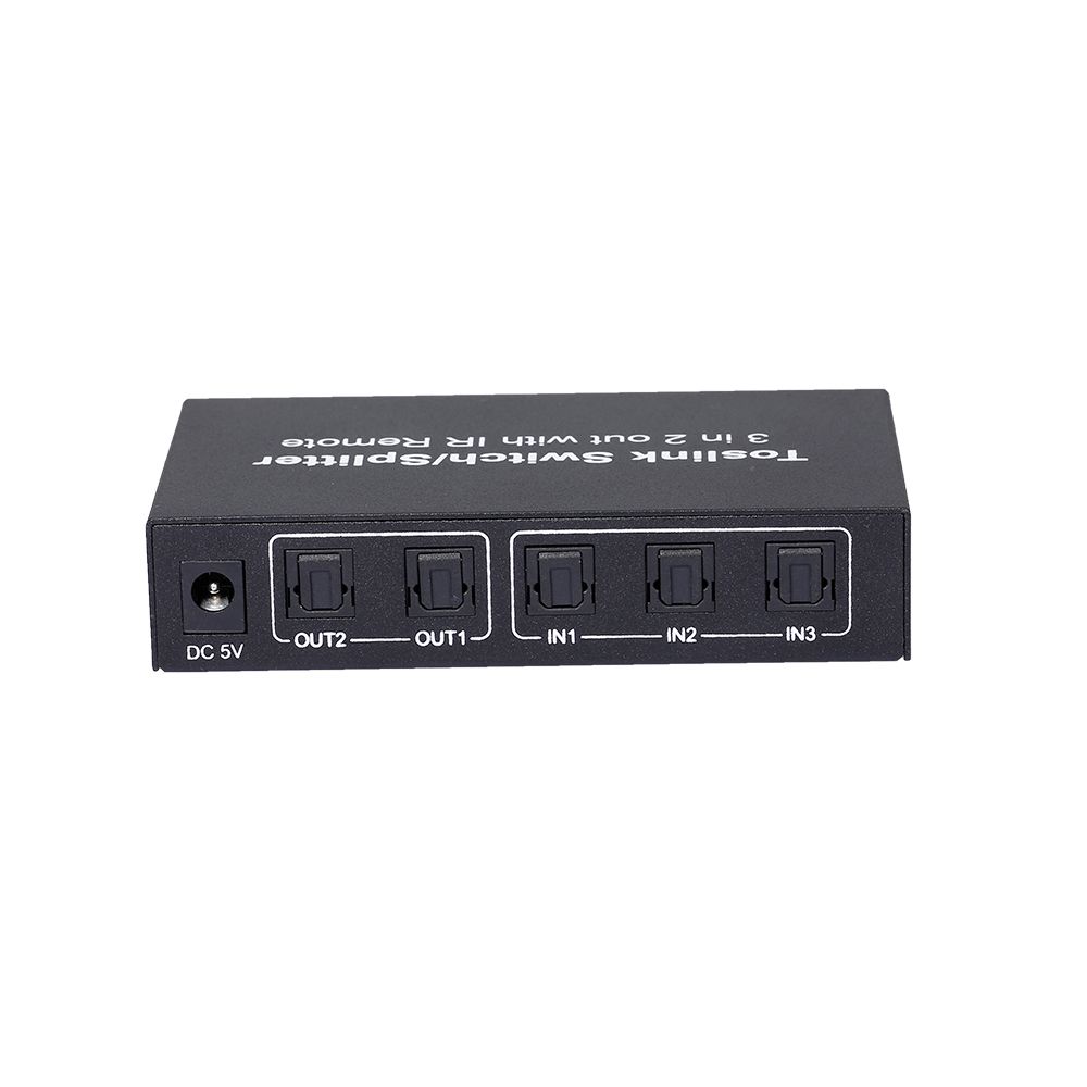 NK-T32 3 In 2 Out Toslink Cable Switch Splitter
