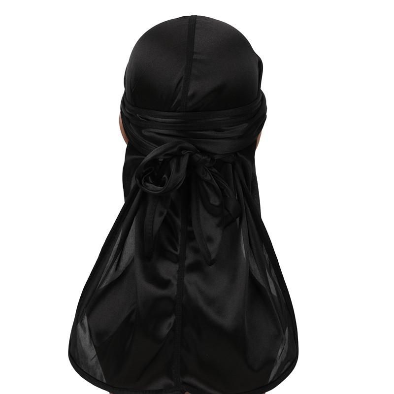 Hair Accessories Silky Scarf Durag Bandanas Hats For Women Men Long Tail Pirate Hat Waves do doo du rag ll Turban Headwear