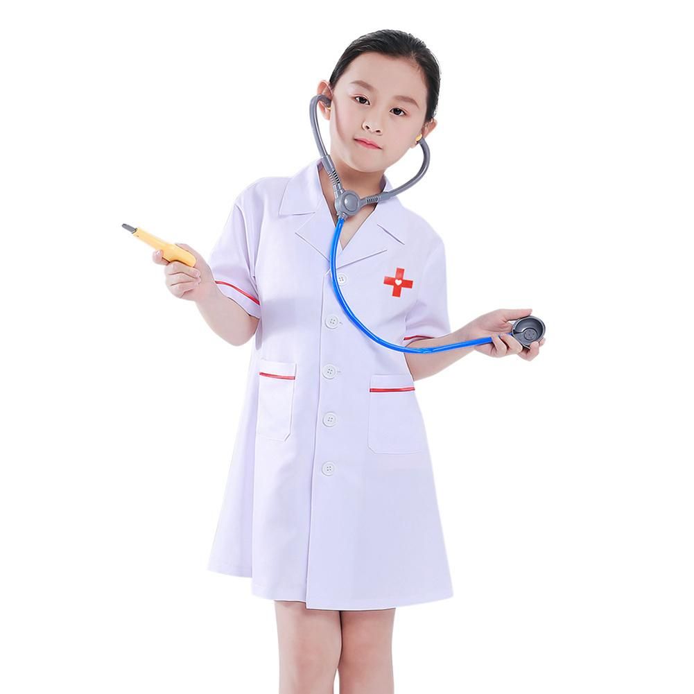 Children Doctor Role Play Costume Dress-Up Set Doctors  Coat Nurse Uniform
