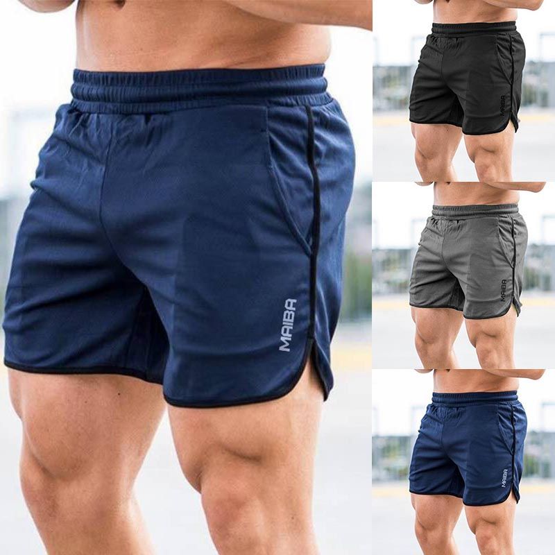 3 In 1 Men Fitness Gyms Workout Shorts Sportswear(Navy+Black+Grey)