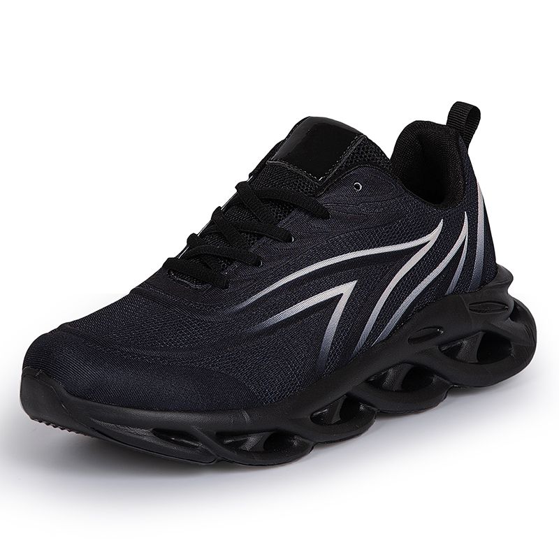 Mens Snekaers Casual Running Shoes-Black White