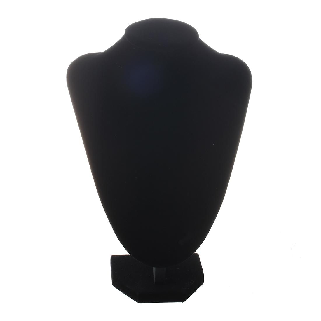 Shop Mannequin Bust Jewelry Neck Pendant Earring Display Stand Holder black-XL