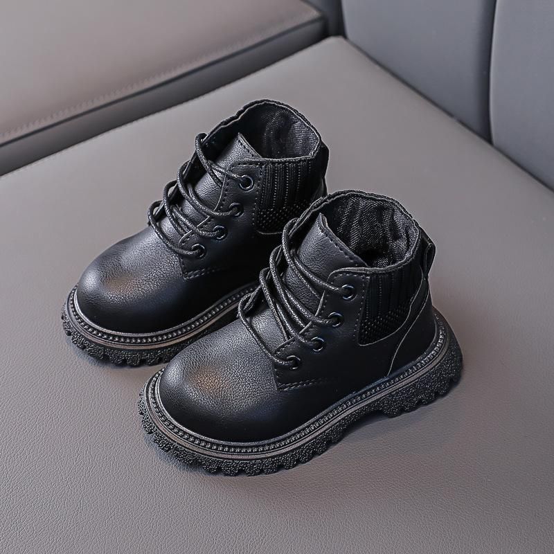 Children'S Boots Martin Boots Leather Martin Boots Black