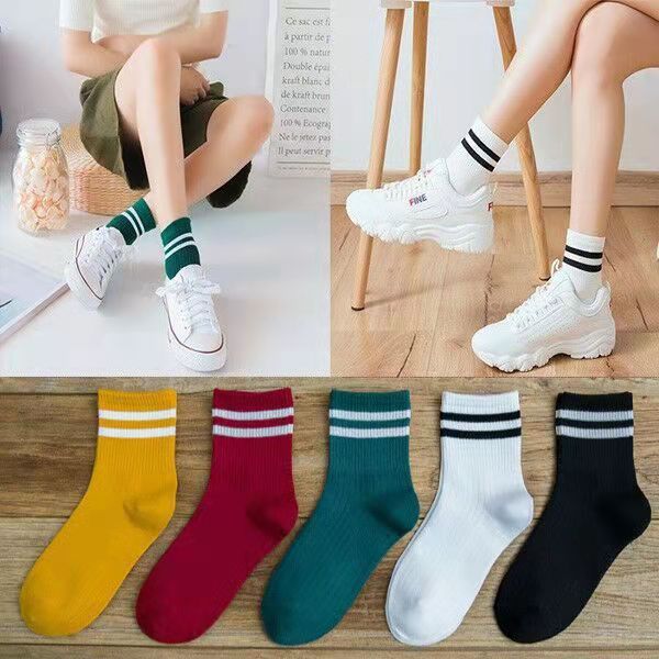 Cute Bear In Medium Tube Trendy Socks-12/10 Pairs