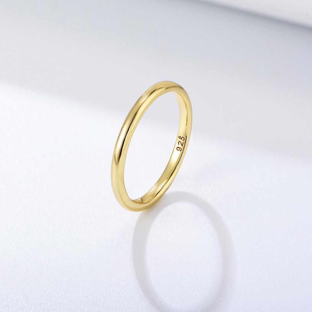 Plain Ring Ring Pure Silver Female Minimalist and Luxury