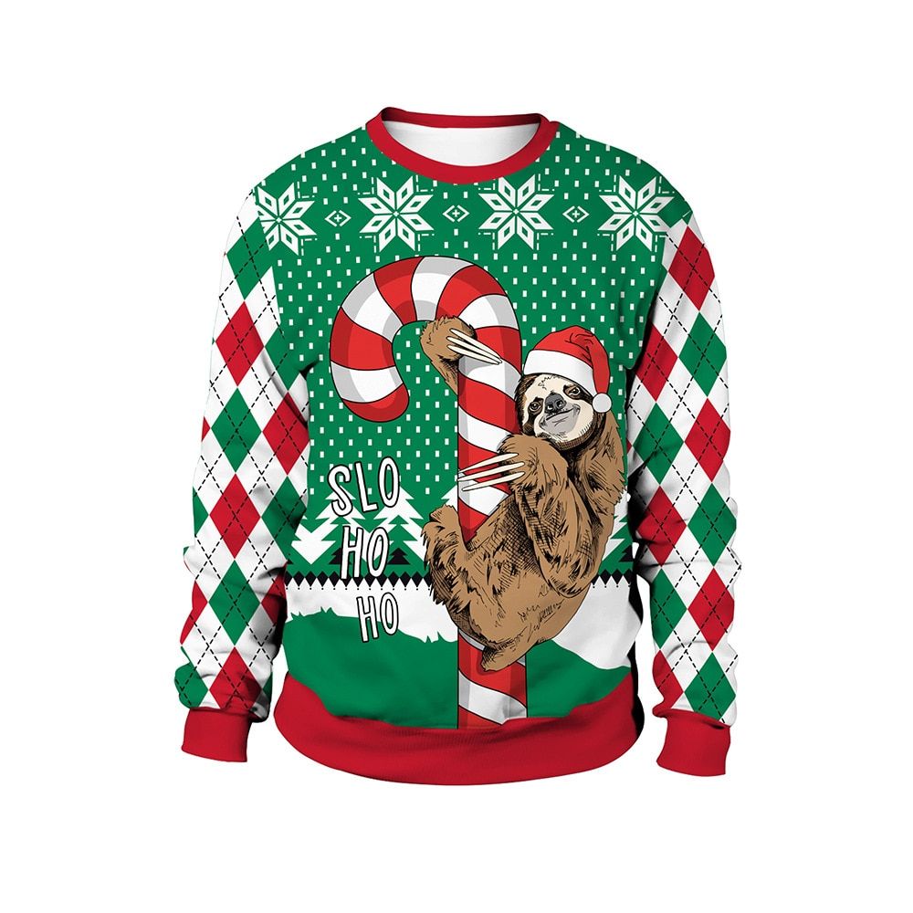 Couples Christmas Sweater Delightful Letter Print Funny-SB102-074